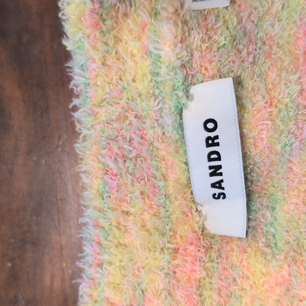 Sandro Fluffy Crew Neck Sweater - Picture 5 of 8